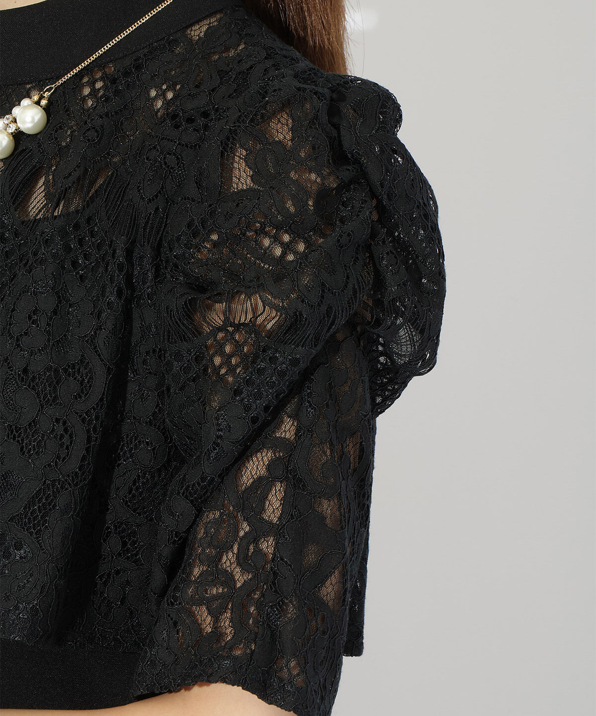 アンドクチュール「レースフリルケープ風ドレス」|ドレス|