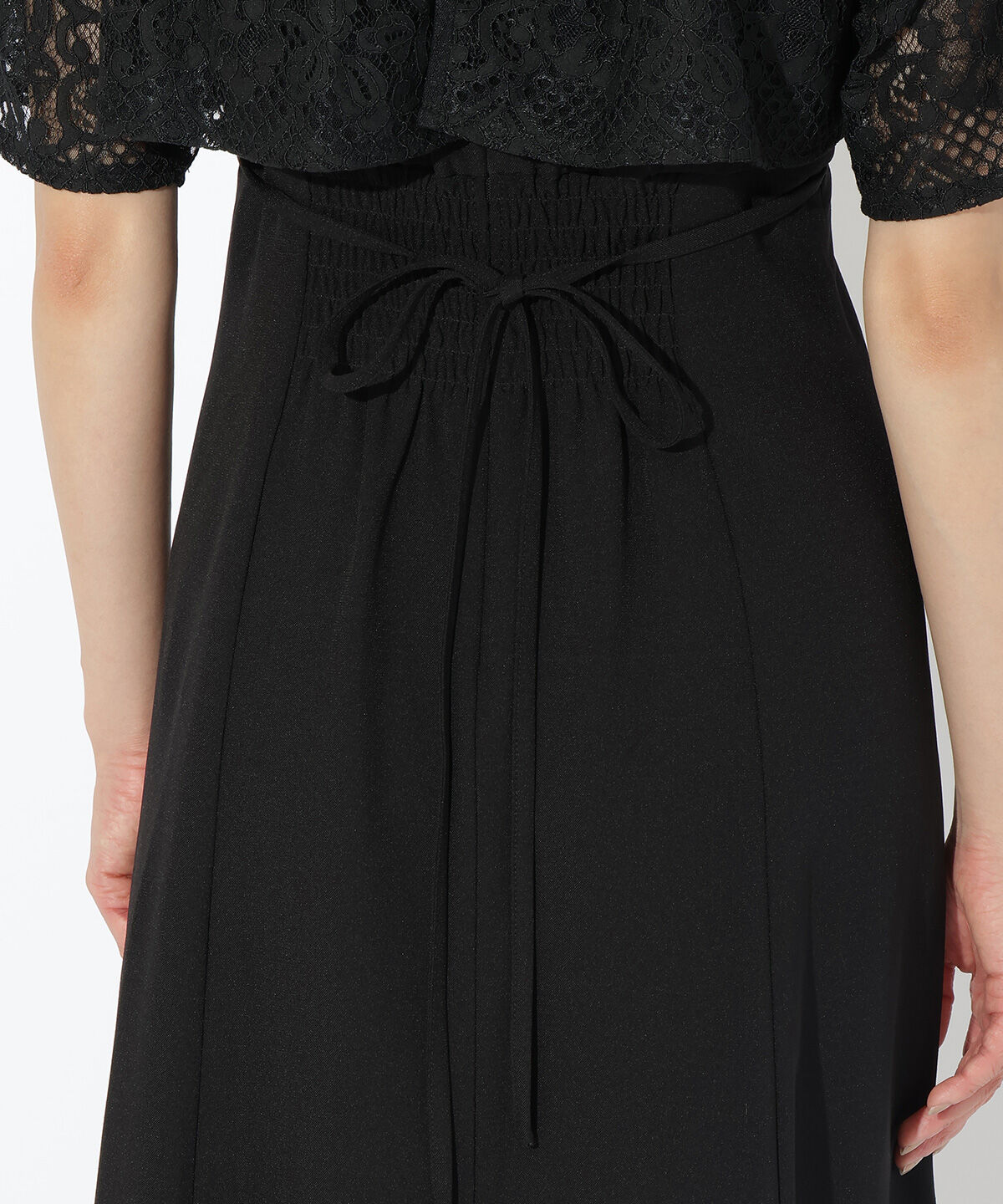 アンドクチュール「レースフリルケープ風ドレス」|ドレス|