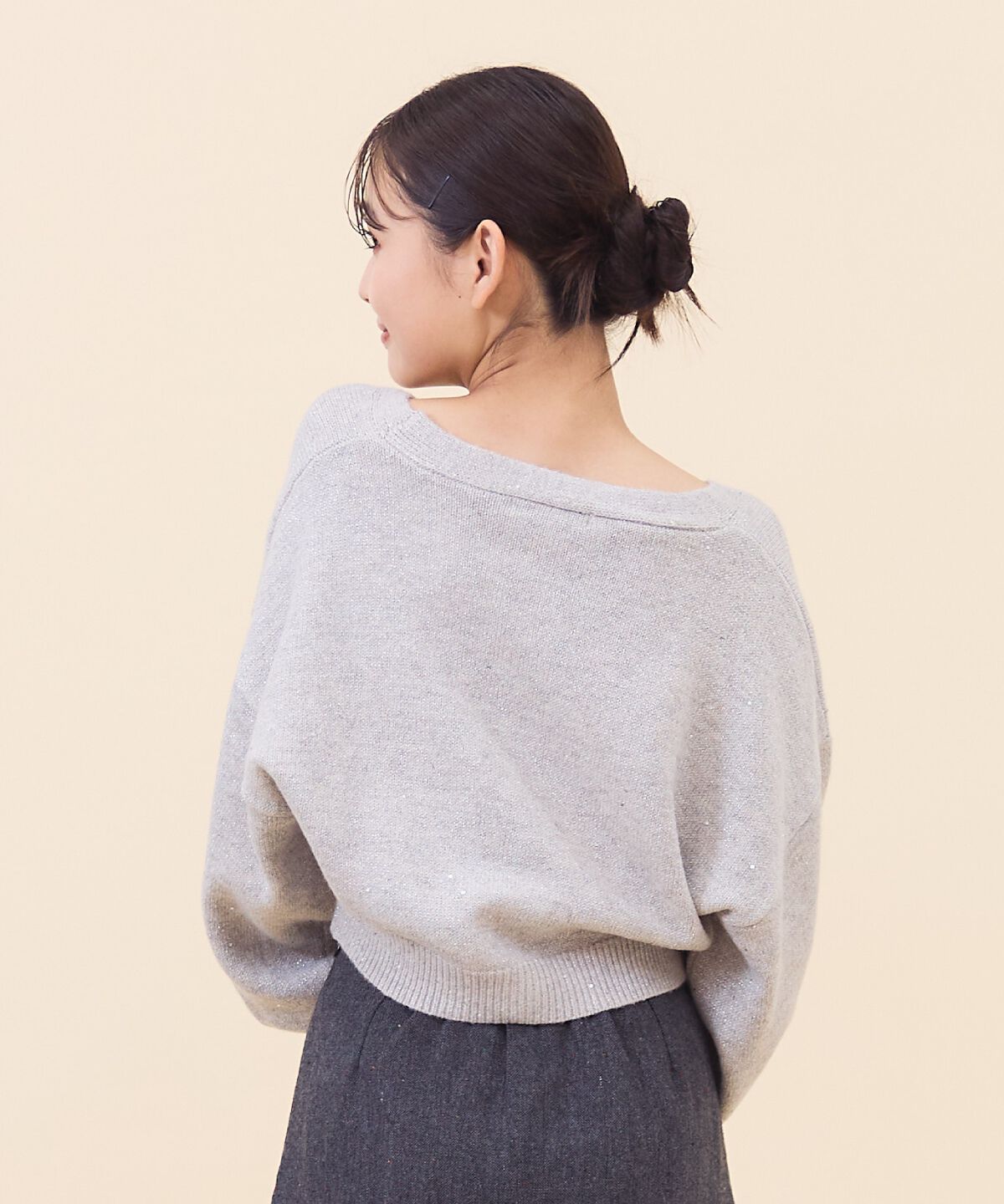 REDYAZEL「ラメスパンコールショートカーディガン」|カーディガン|