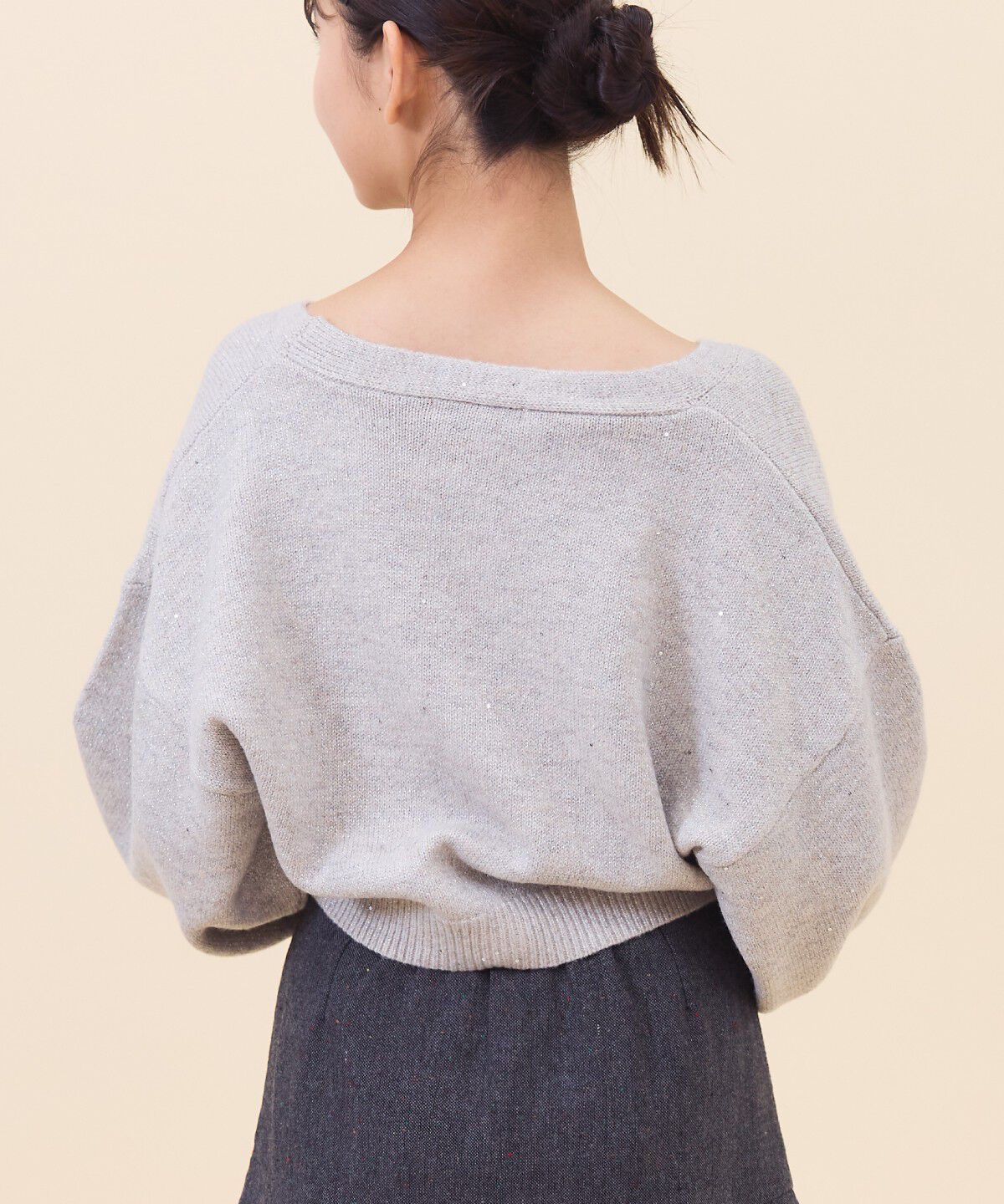 REDYAZEL「ラメスパンコールショートカーディガン」|カーディガン|