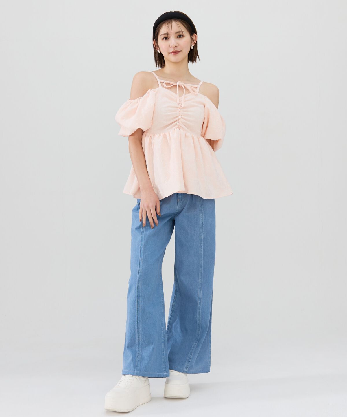 REDYAZEL「２WAYジャガードペプラムトップス」|シャツ・ブラウス|