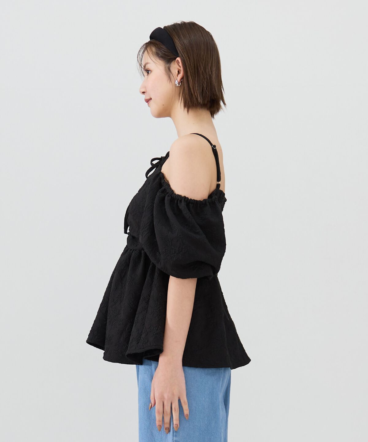 REDYAZEL「２WAYジャガードペプラムトップス」|シャツ・ブラウス|