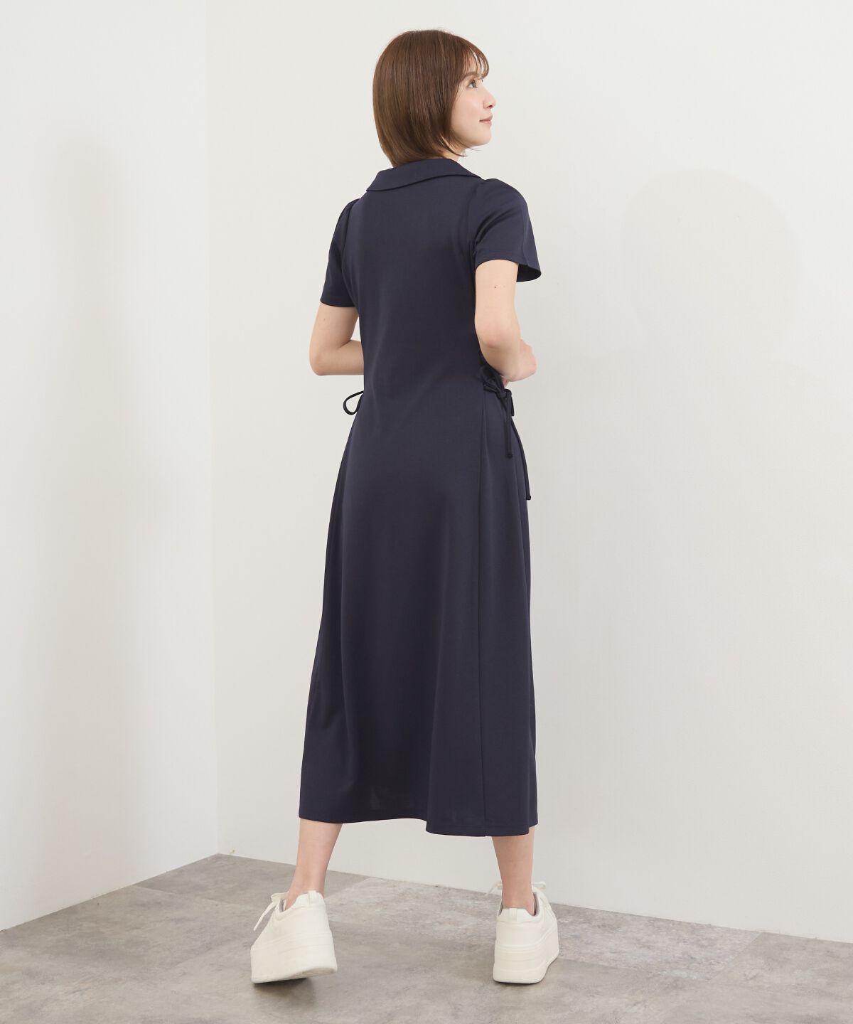 REDYAZEL「エンブレムサイドレースアップロングワンピース」|ワンピース|