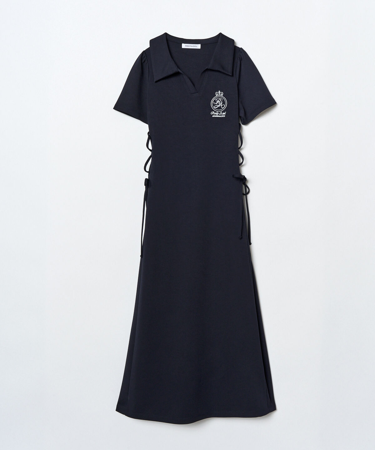 REDYAZEL「エンブレムサイドレースアップロングワンピース」|ワンピース|