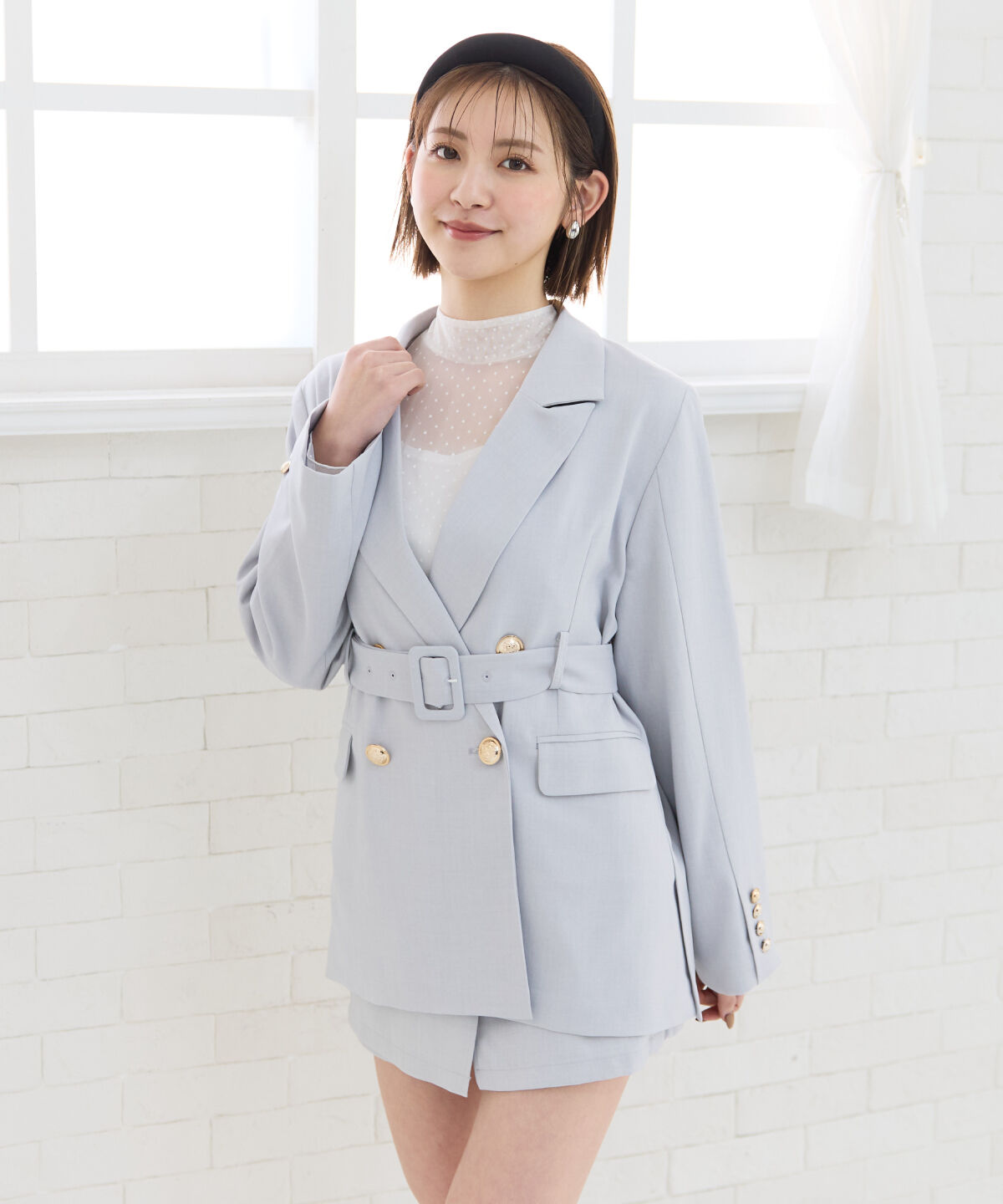 REDYAZEL「ベルテッドダブルジャケット」|テーラードジャケット|