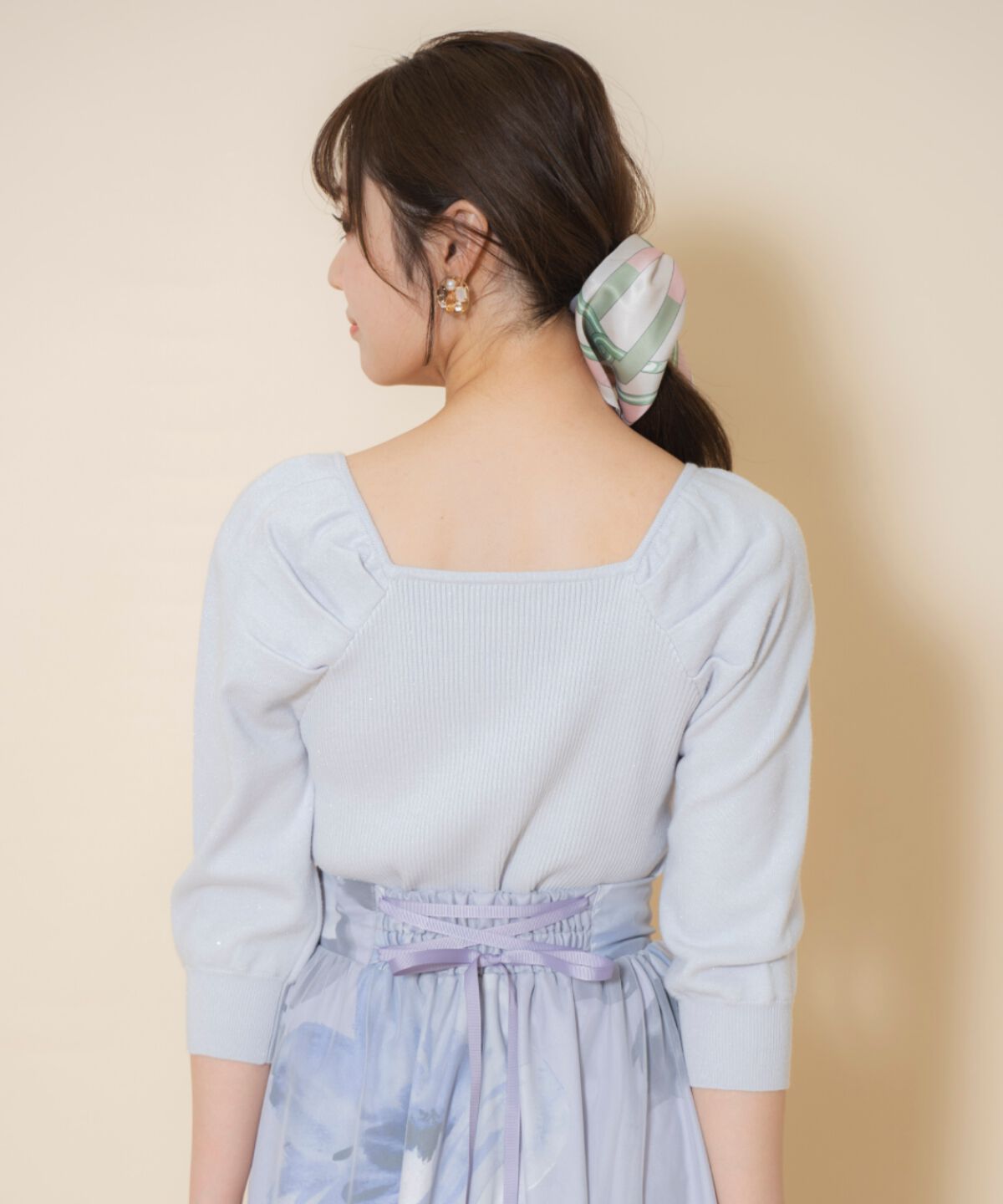 WILLSELECTION「パール装飾パフニットプルオーバー」|ニット・セーター|