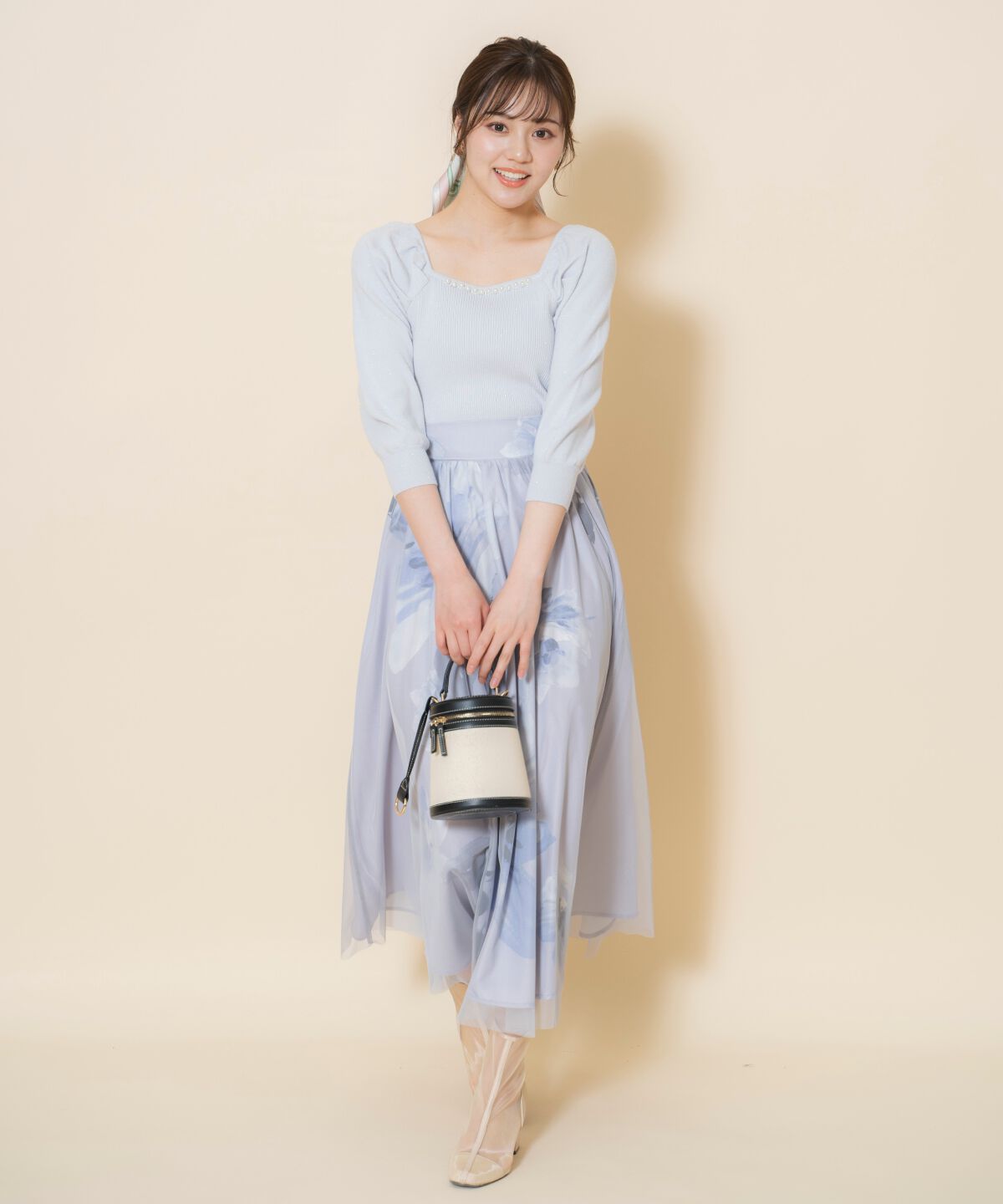 WILLSELECTION「パール装飾パフニットプルオーバー」|ニット・セーター|