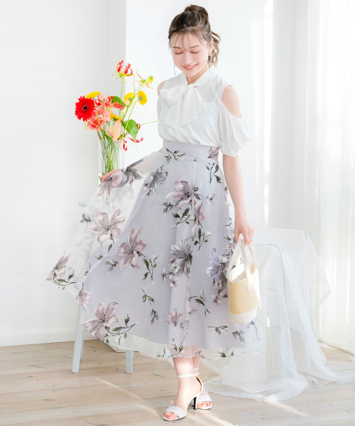 WILLSELECTION「オープンショルダーリボンタイブラウス」|シャツ・ブラウス|