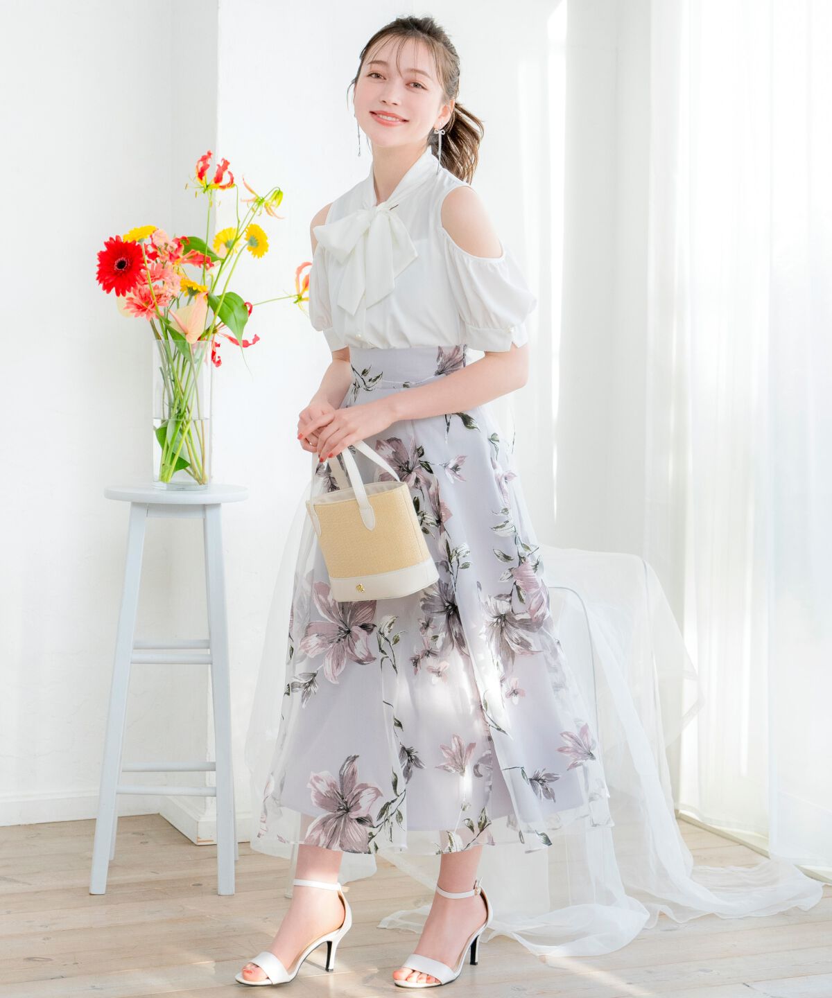 WILLSELECTION「オープンショルダーリボンタイブラウス」|シャツ・ブラウス|