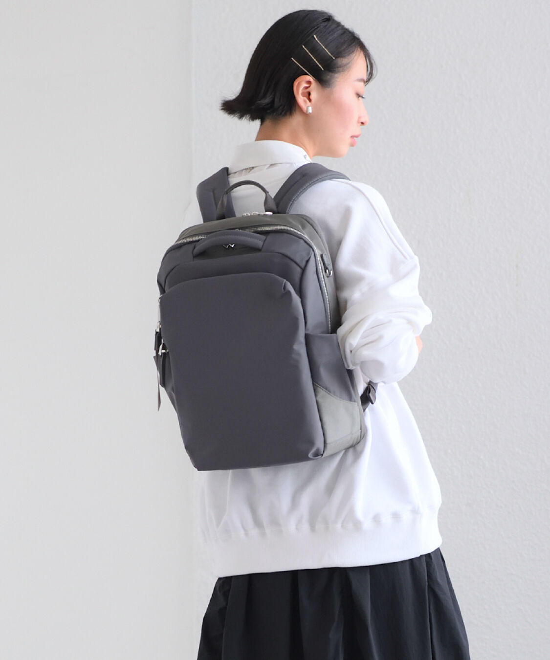 W&.Day/Night「W&.Day/Night/ダブルアンドデイナイト ポルク スクエアリュック 14.0インチPCサイズ 15237」|リュック|グレー