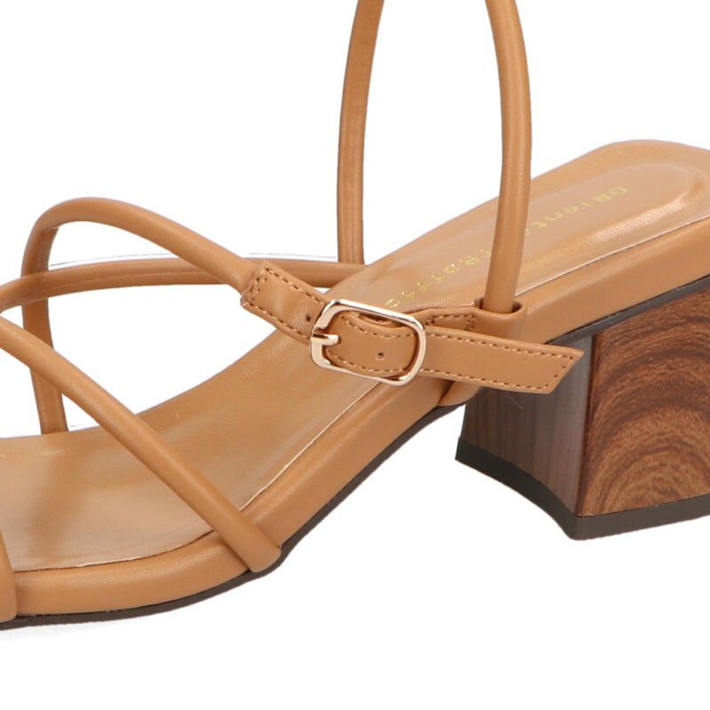 ORiental TRaffic「【アウトレット価格】チューブストラップウッドヒールサンダル/21216 トレンド 人気 ヒール7cm」|サンダル|