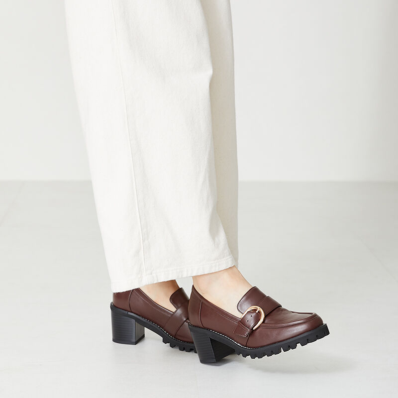 ORiental TRaffic「タンクソールバックルベルトローファー/31309」|パンプス|BROWN