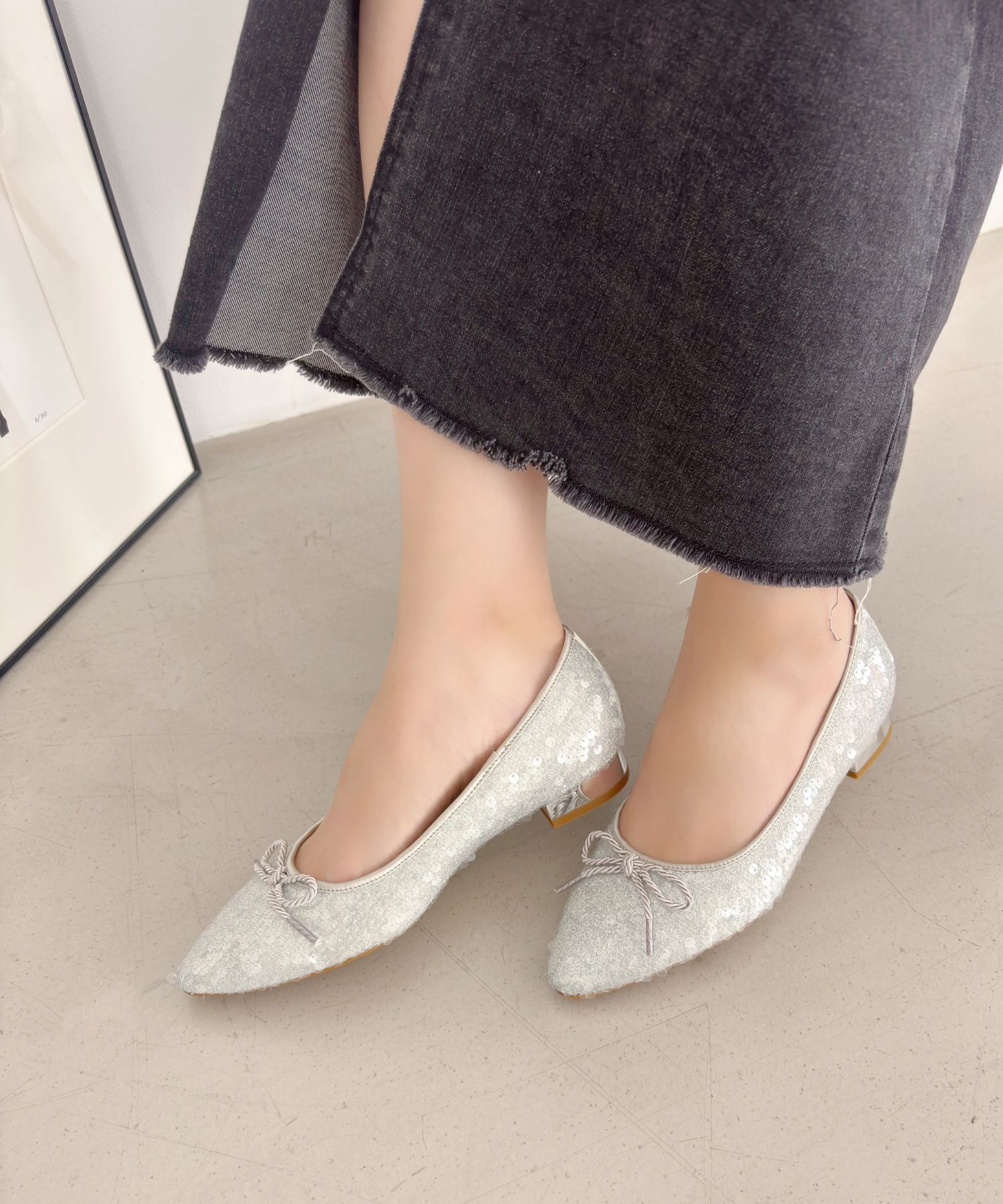 ORiental TRaffic「●2025春夏新作●スパンコールバレエシューズ/51109 バレエシューズ パンプス 人気 トレンド」|パンプス|