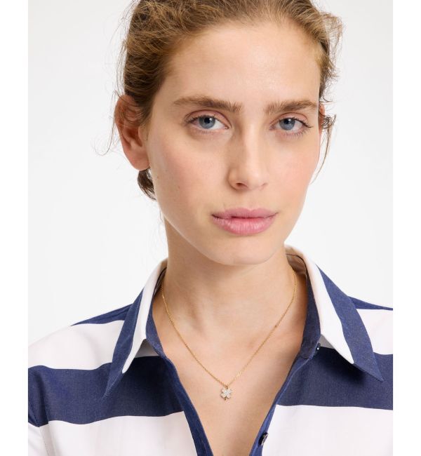 kate spade new york「ラッキー チャーム パヴェ クローバー ペンダント」|ネックレス|