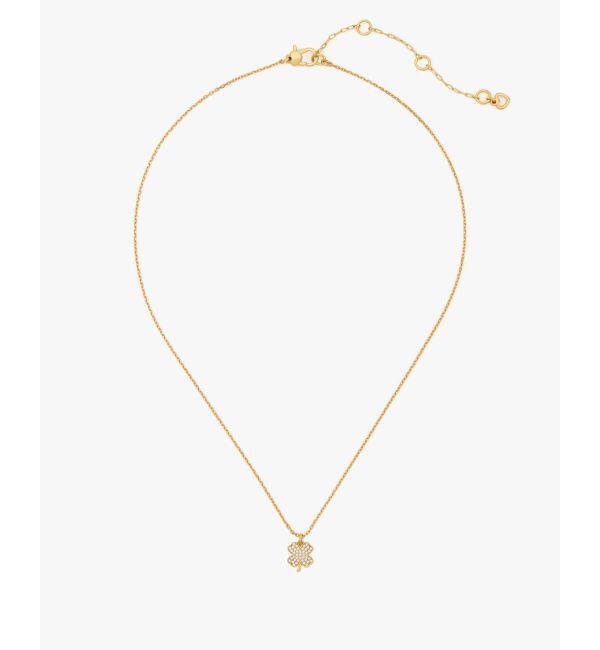 kate spade new york「ラッキー チャーム パヴェ クローバー ペンダント」|ネックレス|