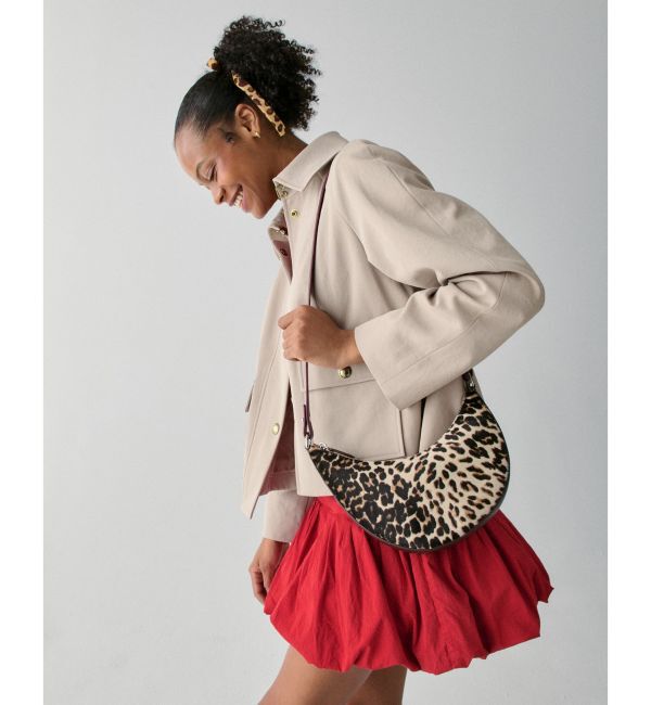 kate spade new york「ケーエスデュオ ダウンタウン レオパード ヘアカーフ クロスボディ バッグ」|ショルダー・メッセンジャー|