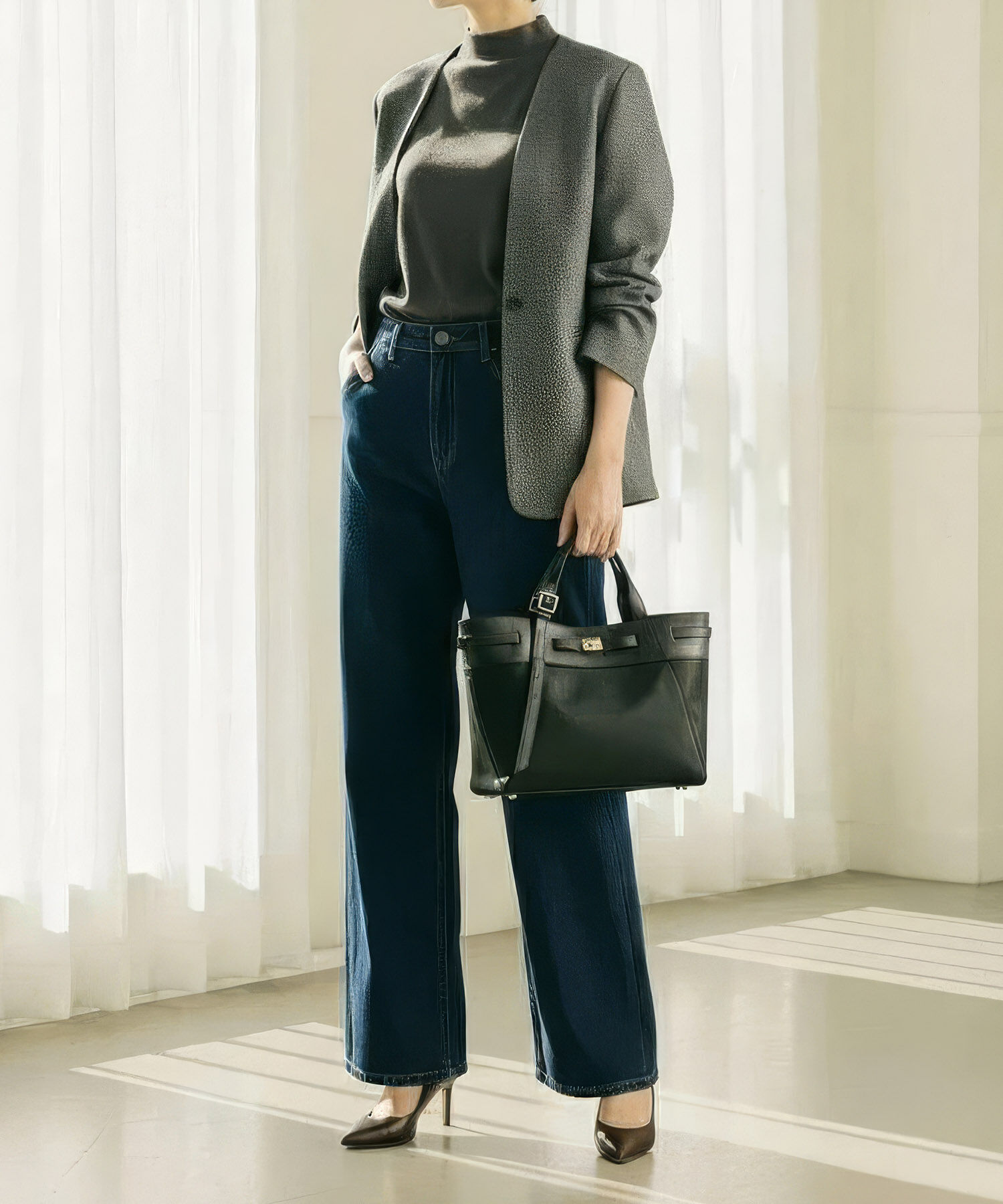 TOPKAPI TREASURE「【TREASURE TOPKAPI】ナイロン レザーコンビ 2way トートバッグ A4対応」|トートバッグ|