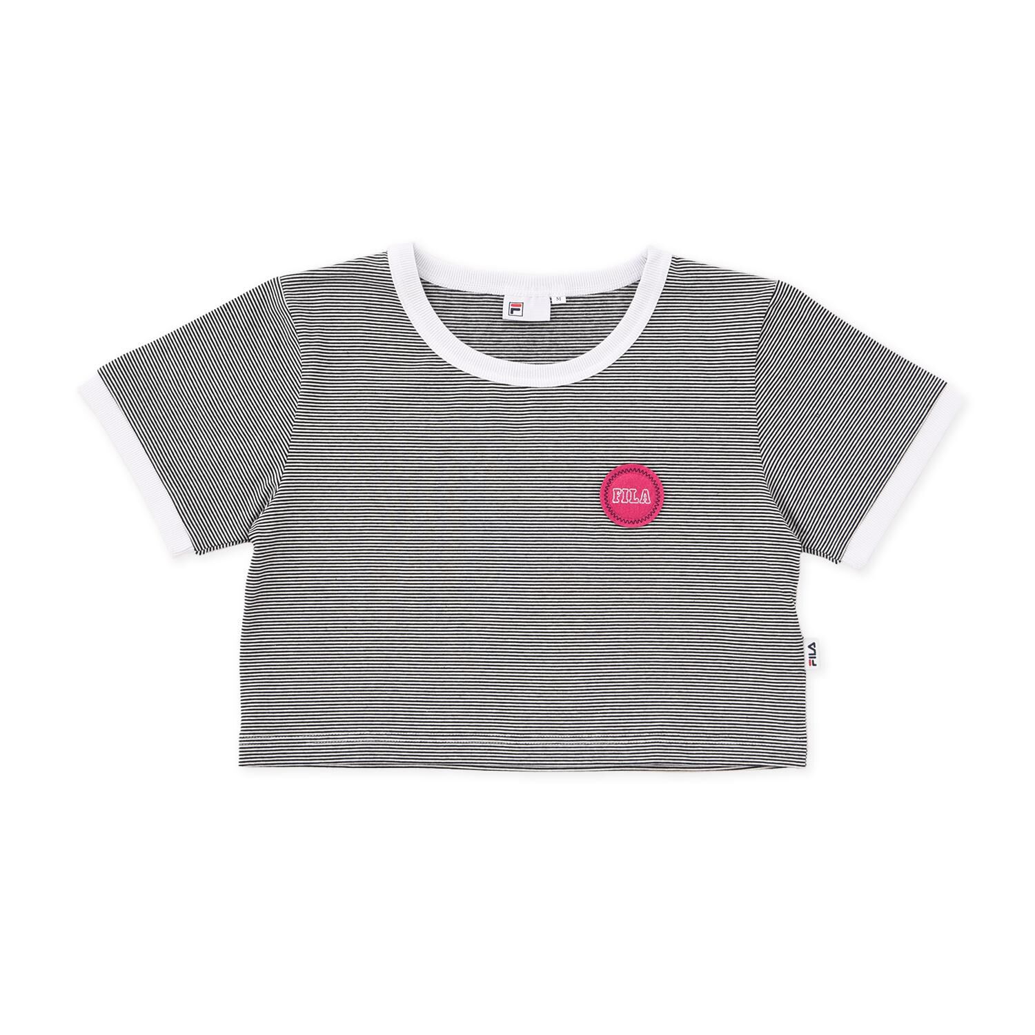 FILA「【FILA ｳｪｱ】W BD RINGER TEE」|Tシャツ・カットソー|ブラック