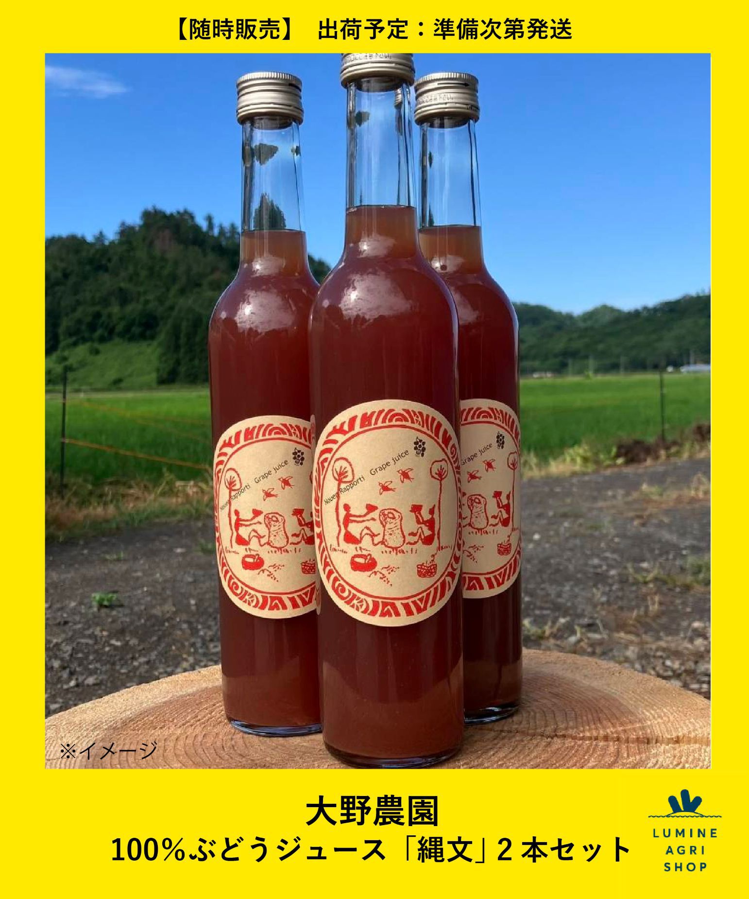 LUMINE AGRI SHOP「《大野農園の100％ぶどうジュース》「縄文」」|水・飲料・コーヒー・紅茶|その他