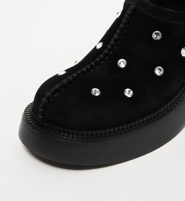 ODETTE E ODILE「＜SY＞ ラウンド スリッポン ビジュー フラット55&uarr;」|スリッポン|