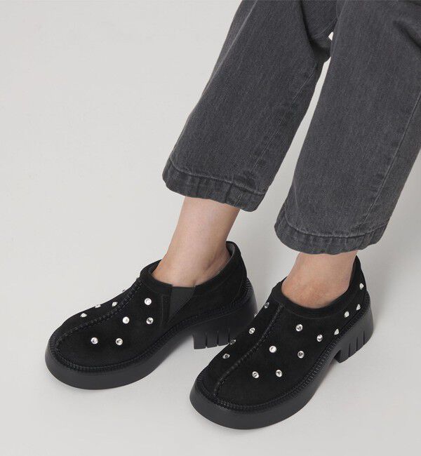 ODETTE E ODILE「＜SY＞ ラウンド スリッポン ビジュー フラット55&uarr;」|スリッポン|