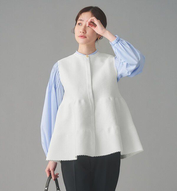 UNITED ARROWS「ペプラム ニットベスト」|ベスト・ジレ|