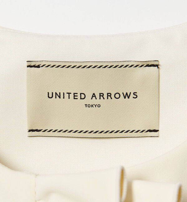 UNITED ARROWS「SPONGY フリル ペプラム ジャケット」|ノーカラージャケット|