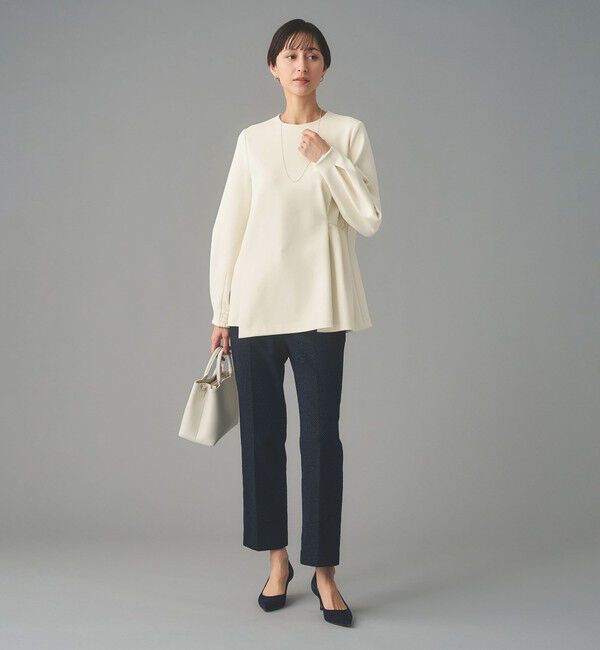 UNITED ARROWS「SPONGY クルーネック ギャザー ブラウス」|シャツ・ブラウス|