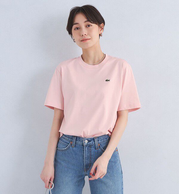 UNITED ARROWS green label relaxing「＜LACOSTE＞ワンポイント ソフトタッチ Tシャツ」|Tシャツ・カットソー|LT.PINK