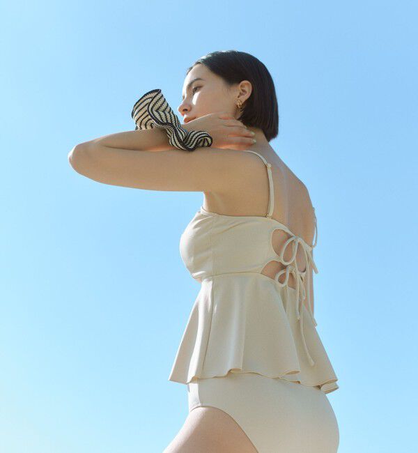 UNITED ARROWS green label relaxing「ジョーゼット風 ペプラムビスチェ&ショーツ スイムウェア / 水着」|その他|OFF WHITE