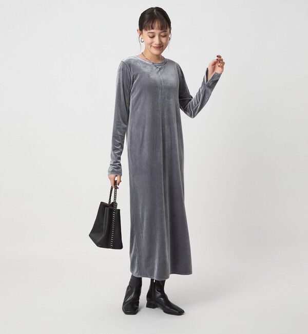 UNITED ARROWS green label relaxing「ベロア ワンピース」|ワンピース|LT.BLUE