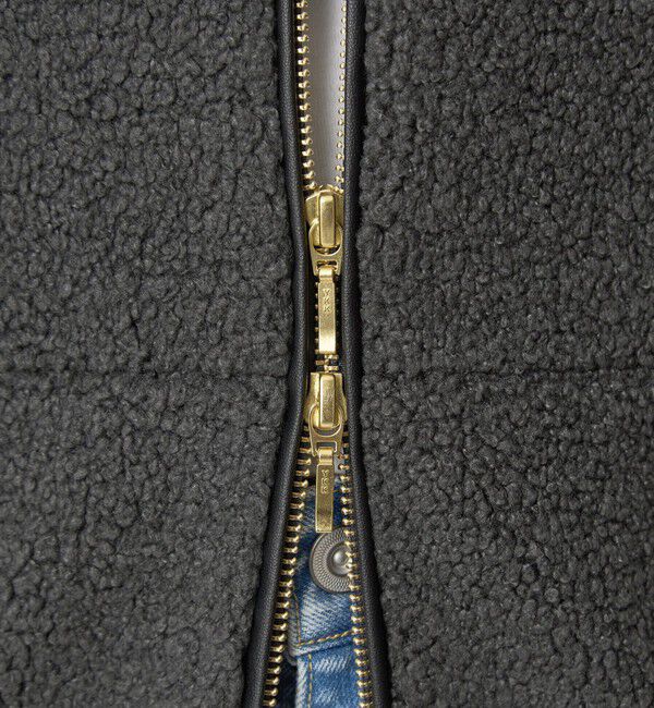 UNITED ARROWS green label relaxing「［size SHORTあり］ボア ノーカラー ブルゾン」|ブルゾン・スタジャン|