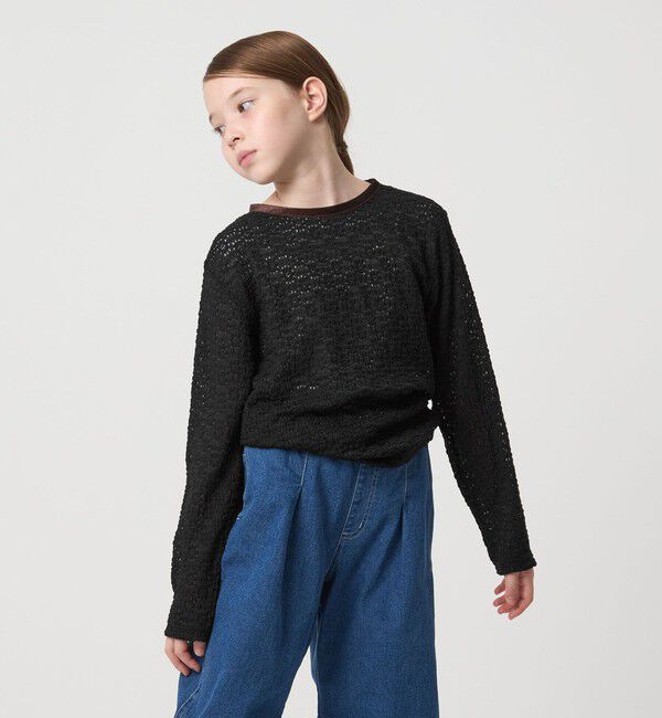 UNITED ARROWS green label relaxing「花柄 ジャガードトップス / キッズ  100cm-160cm」|Tシャツ・カットソー|