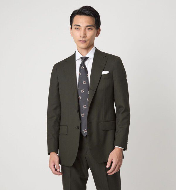 UNITED ARROWS green label relaxing「GUABELLO ヘリンボーン 3B HXD スーツジャケット」|スーツ|DK.GREEN