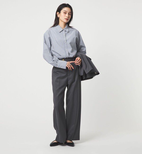 UNITED ARROWS green label relaxing「フェイクパールボタン シャツ」|シャツ・ブラウス|