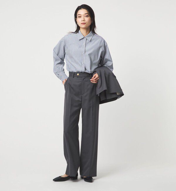 UNITED ARROWS green label relaxing「フェイクパールボタン シャツ」|シャツ・ブラウス|