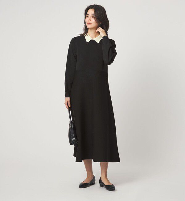 UNITED ARROWS green label relaxing「ハイショク エリツキ ニット ワンピース」|ワンピース|