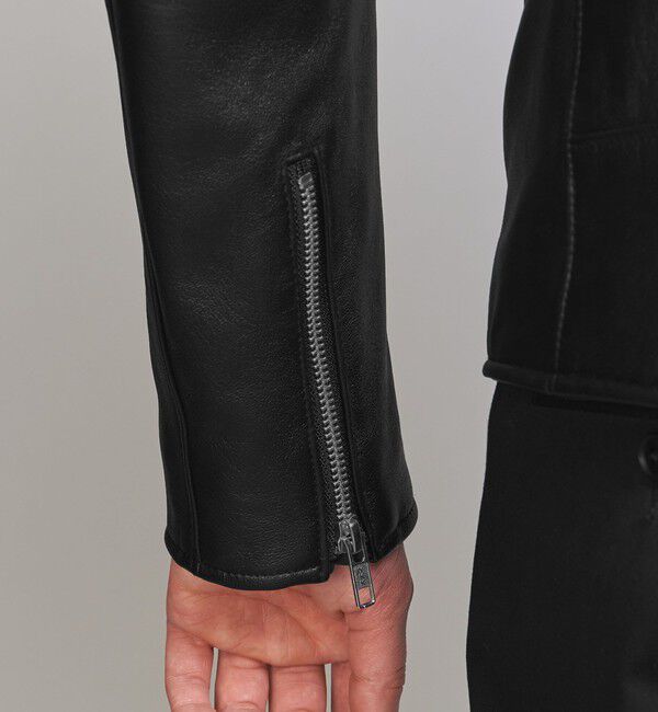 BEAUTY&YOUTH UNITED ARROWS「【WEB限定 WARDROBE SMART】 シープ ダブル ライダースジャケット」|ライダースジャケット|