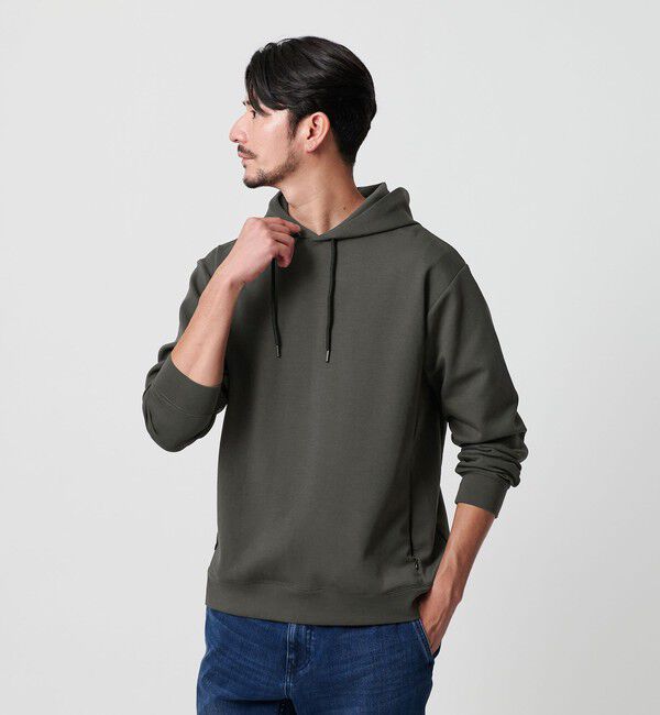 BEAUTY&YOUTH UNITED ARROWS「【WEB限定 WARDROBE SMART】ダブルニット  スウェット パーカー/セットアップ対応」|パーカー|