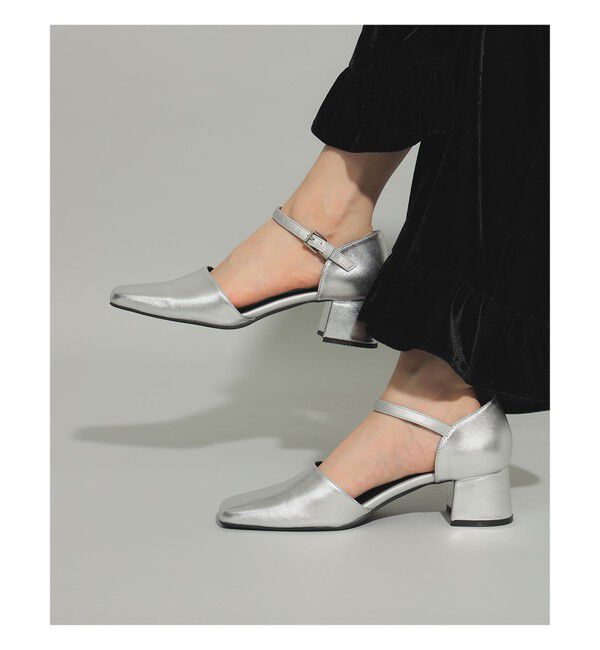 Ray BEAMS 「Ray BEAMS / アンクルストラップ パンプス」|パンプス|SILVER