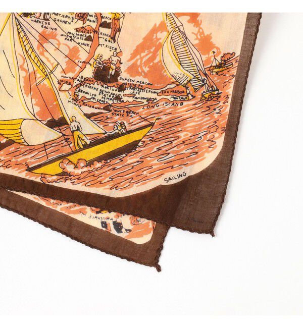 BEAMSBOY「BINDU / マップ プリント バンダナ 25F」|ハンカチ|