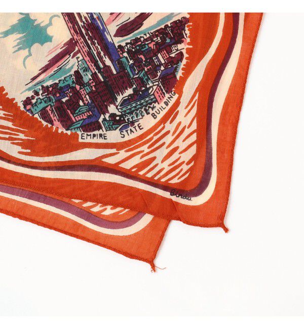 BEAMSBOY「BINDU / マップ プリント バンダナ 25F」|ハンカチ|