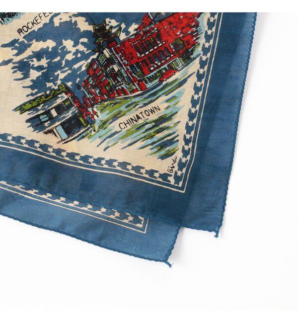 BEAMSBOY「BINDU / マップ プリント バンダナ 25F」|ハンカチ|