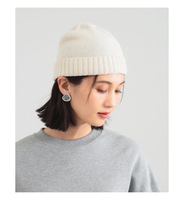 Demi-Luxe BEAMS 「GRILLO / カシミヤ混 ビーニー」|ハット|IVORY