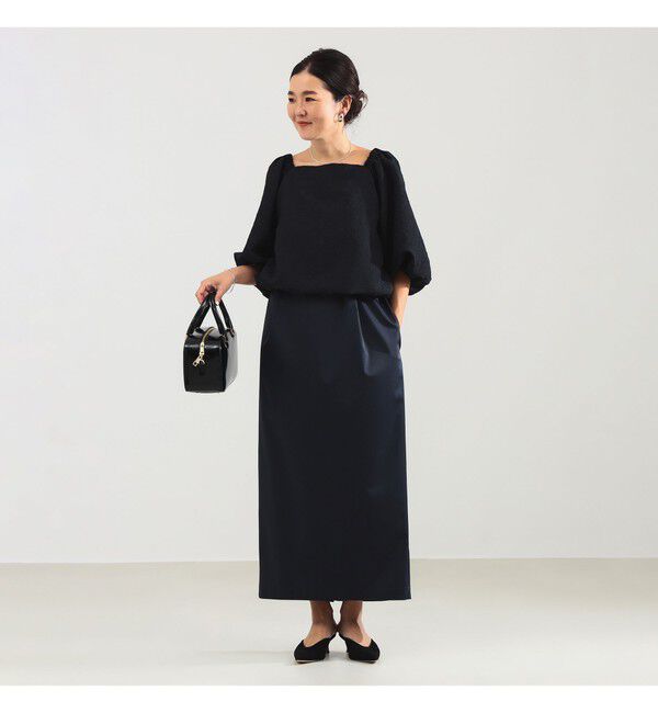 Demi-Luxe BEAMS 「エディター東原妙子 &times; Demi-Luxe BEAMS / シャイニー キャミソール ワンピース」|ワンピース|