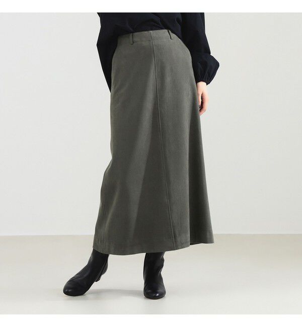 Demi-Luxe BEAMS 「フェイクスエード フレアスカート」|スカート|