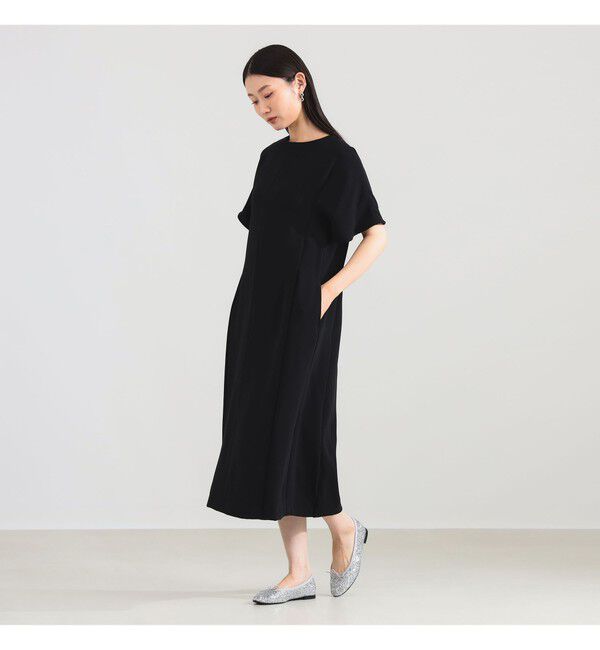 Demi-Luxe BEAMS 「スクエアスリーブ ワンピース」|ワンピース|BLACK