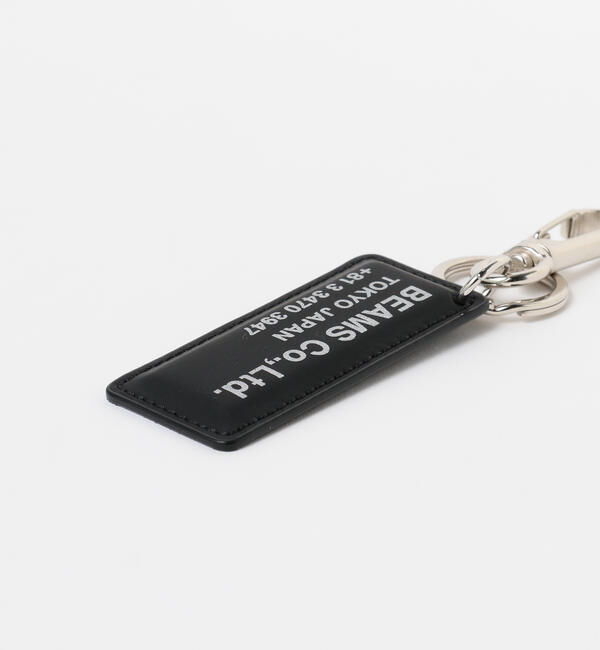 BEAMS「bPr BEAMS / レザー リフレクター TAG キーホルダー」|チャーム・キーホルダー|