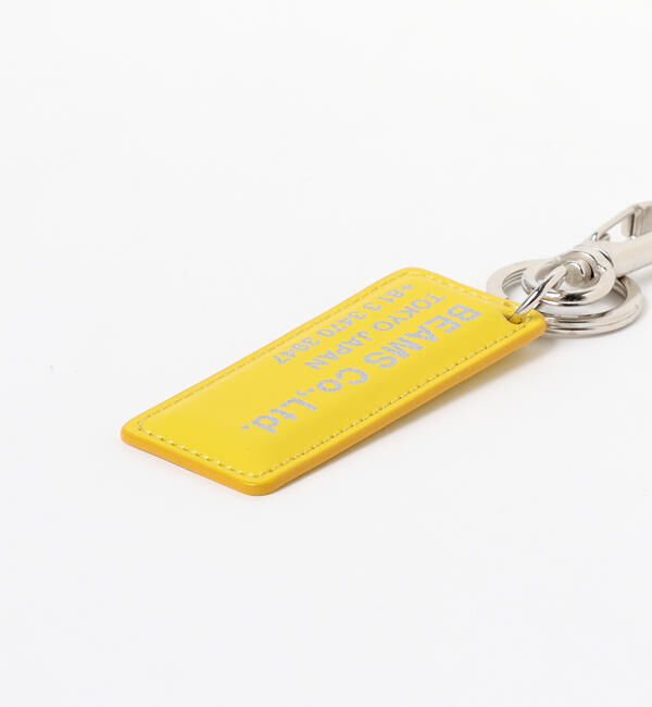 BEAMS「bPr BEAMS / レザー リフレクター TAG キーホルダー」|チャーム・キーホルダー|
