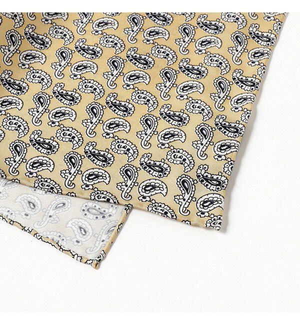 BEAMS PLUS「BEAMS PLUS / シルク ミニペイズリー プリント チーフ」|ハンカチ|